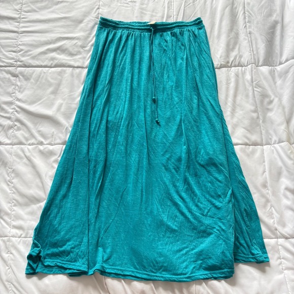 Faded Glory Dresses & Skirts - Faded Glory Maxi Skirt Womens 2X Blue Lined Elastic Waist Fairy Whimsy Beachy